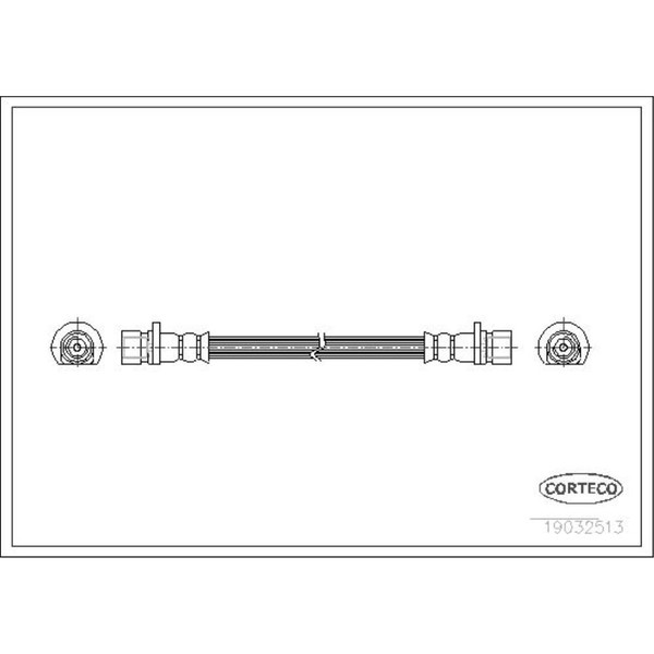 Corteco Bremsschlauch Bremsleitung Hinten FüR Honda Logo CR-V I 19032513-image