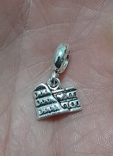 Ciondolo Charm in acciaio color argento per bracciale unisex Colosseo Roma