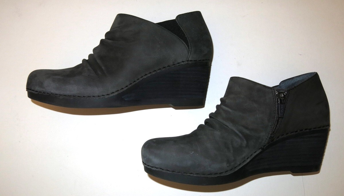 Dansko Comfort wedge heel ankle boots bootie shootie slouchy 