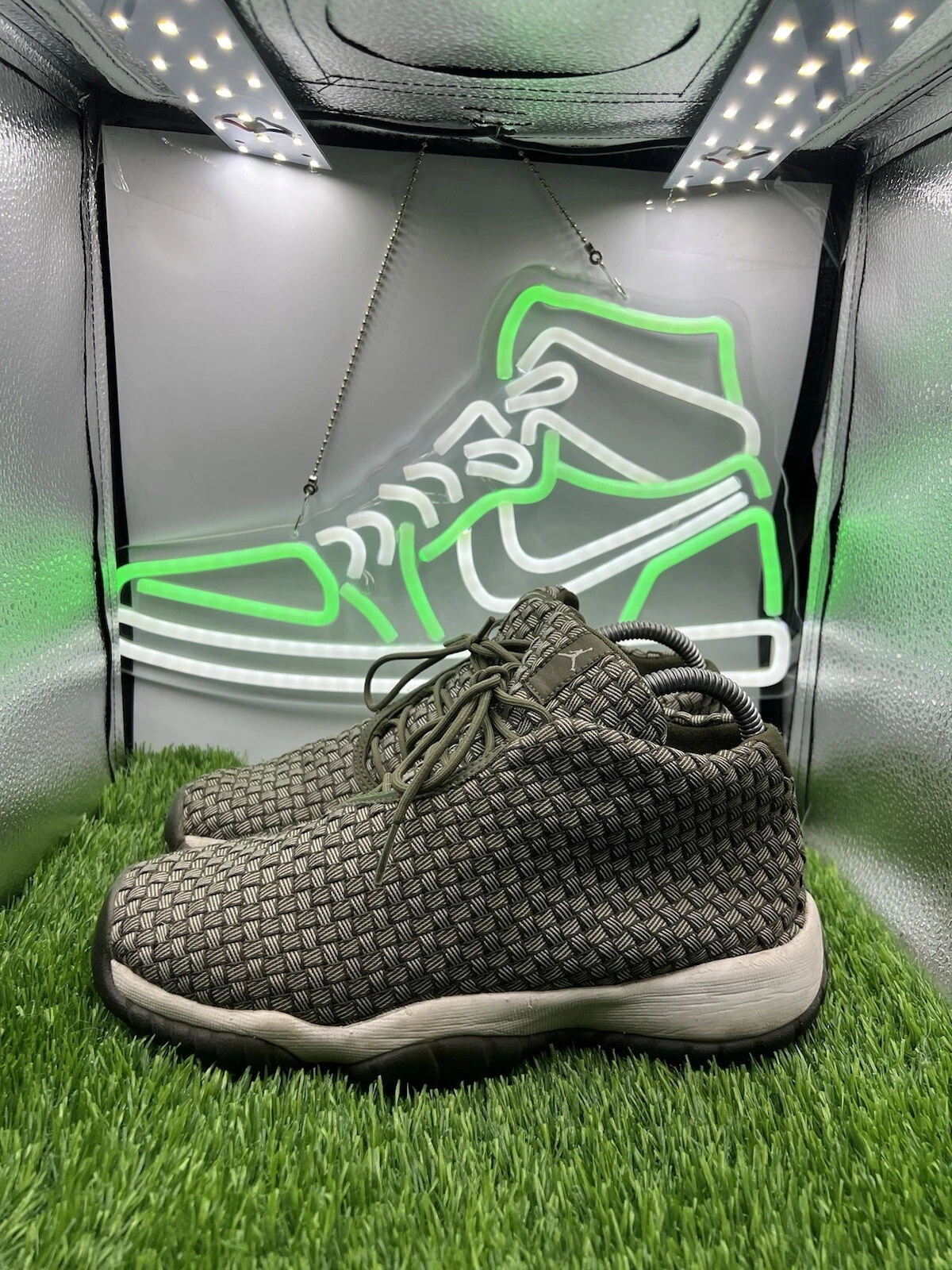 Jordan Future BG tela verde oliva bianca 656503 305 giovane 7 anni donna 8 5