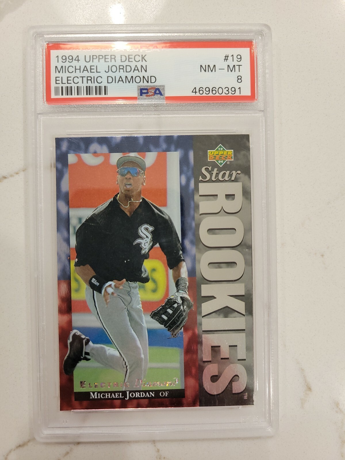 1994 Upper Deck Electric Diamond #19 Michael Jordan PSA 8 WHITE SOX