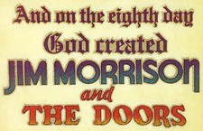 Vintage On The Eighth Day God Created Jim Morrison Iron On Transfer Doors Band