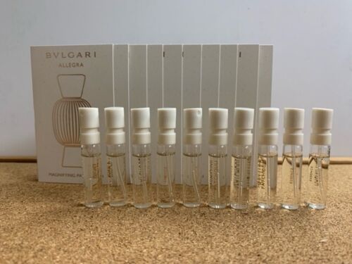 BVLGARI Allegra Magnifying Patrouli EDP 1.5ml / 0.05 oz Spray Vial x 10 PCS *NEW