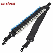 US Tactical 2 Point 15 Shotshell Holder Ammo Pouch Shotgun Sling Strap for 12GA