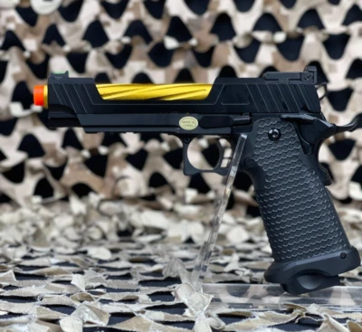 NEW Jag Arms GMX-1 Gas Blow Back Airsoft Pistol - Black w/ Gold Barrel