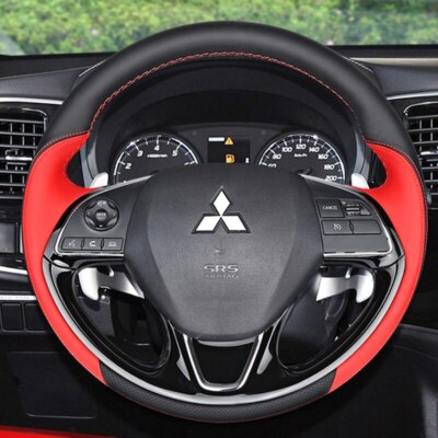 JUZELY Coprivolante In Pelle Microfibra Per Mitsubishi Outlander ASX Lancer EX Eclipse Cross - Antiscivolo, 38 Cm
