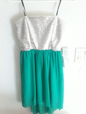 Jodi Kristopher halter green and tan with silver sequins dress Size 7 | eBay Jodi Kristopher halter green and tan with silver sequins dress Size 7 | eBay