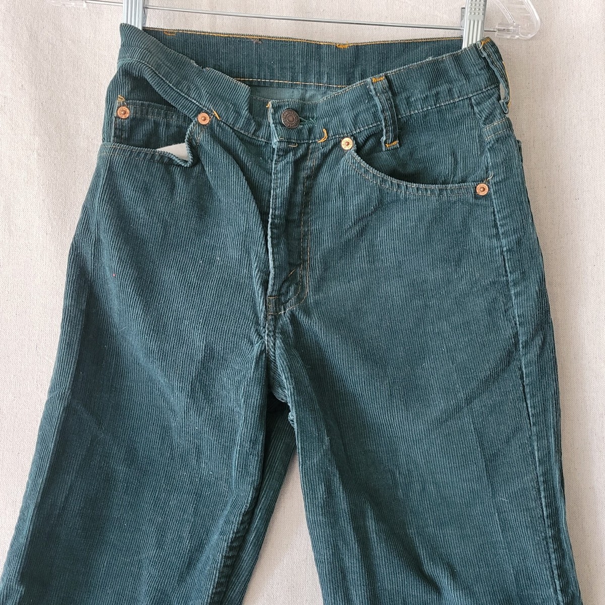 Vintage 80s Levis 705 Student Straight Leg Corduroy Jeans 27 x 31