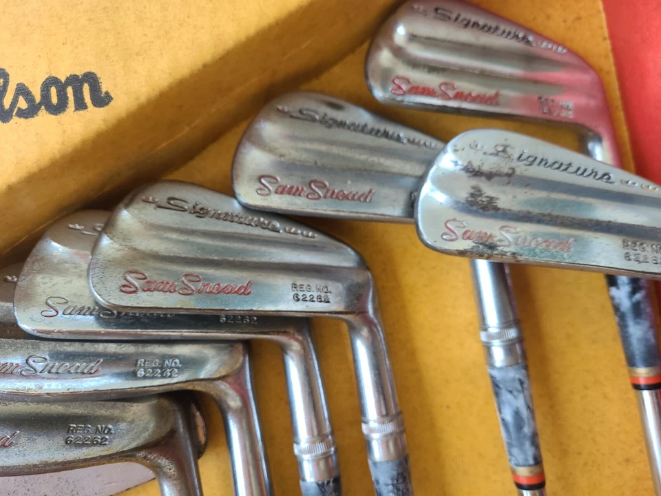 Wilson Ad Display Box Sam Snead Signature Irons 3-9 & Putter Greenbrier Hotel - Image 3 of 4