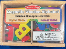 Melissa and Doug Magnetic Wooden Alphabet 52 Letters Set. Brand New. Fast Ship