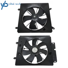 AC Condenser Radiator Cooling 120W Fan Fit 2002-2006 Honda CR-V CRV Element Pair