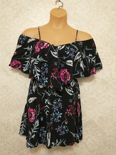 Express Off The Shoulder Ruffled Multicolor Floral Dress. Size Small