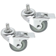 Castor Wheels 50mm M10 Threaded for Fridge Freezer Refrigerator x 2