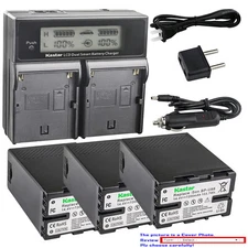 Kastar Battery LCD Dual Fast Charger for Sony BP-U98 BP-U65 & Sony PXW-FS7M2K