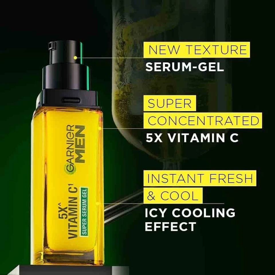 Garnier Masculino Turbo Brilhante Super Sérum Gel Masculino, 30 ml - Imagem 3 de 4