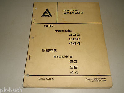 Spare Parts Catalog Spare Parts Catalog Allis Chalmers AC Baler Baler 11/69