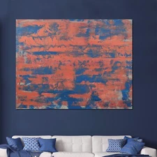 Gerhard Richter￼ inspired, Painting 81” X 62” Extra Large,Abstract,Action￼,PopXL