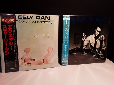 STEELY DAN-DONALD FAGEN 2 Lp Lot ''Countdown To Ecstasy-Nightfly'' Japan-Obi Vinyl