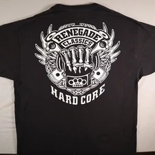 Renegade Classics Motorcycle T Shirt Denver CO Hard Core Size XL Black Cotton