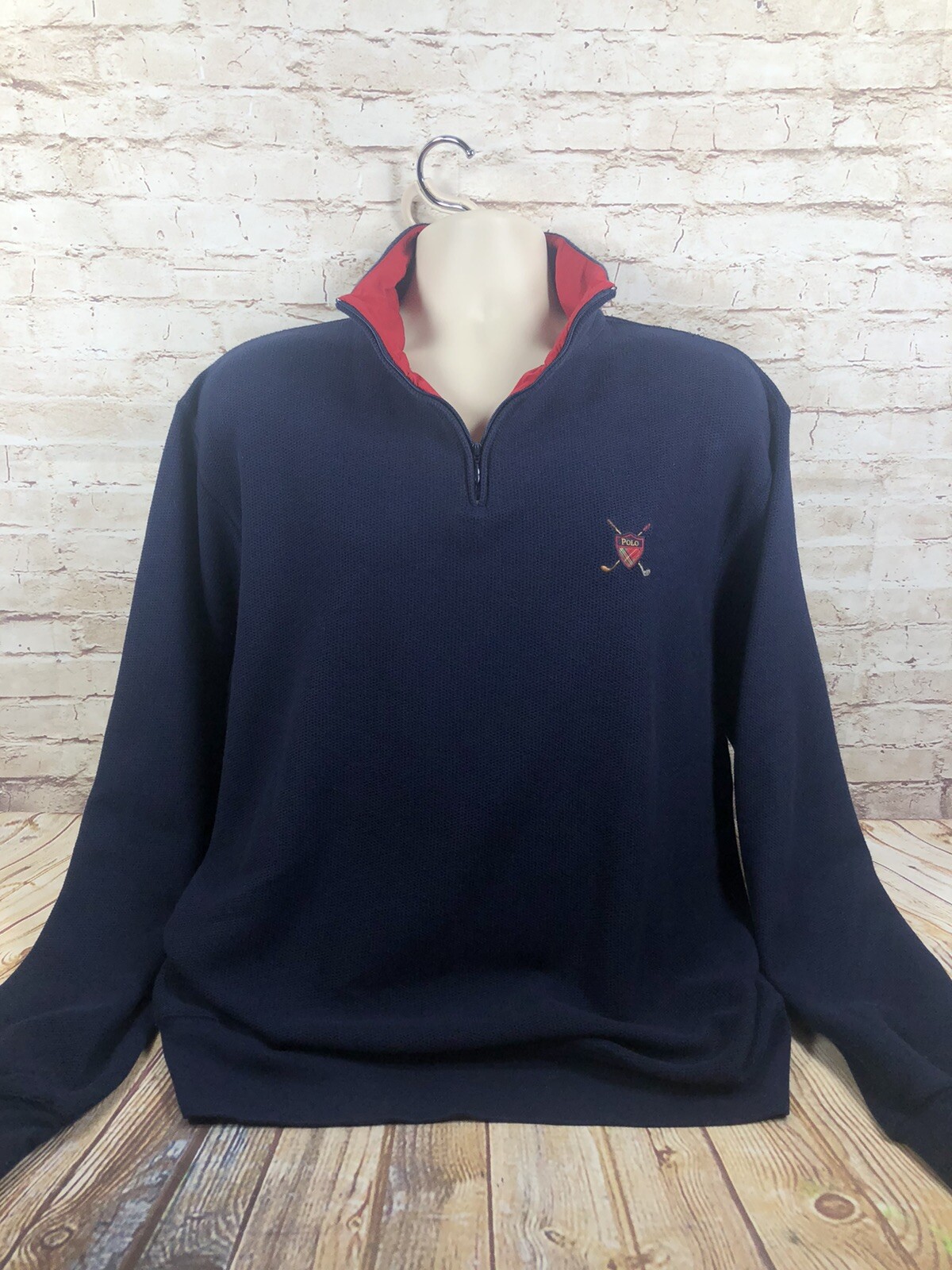 polo ralph lauren quarter zip knit sweatshirt