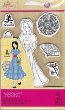 Prima Julie Nutting KYOKO Doll Cling Stamps Cards Planner Tags 912925