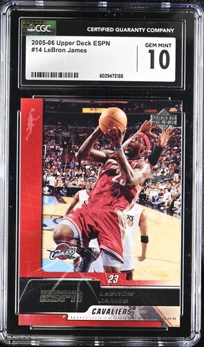 2005 Upper Deck ESPN #14 LeBron James CGC 10 GEM MINT