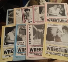 collection of 25 Vintage Original UK Wrestling  programs
