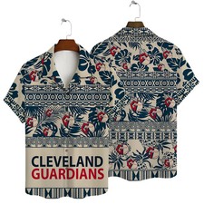 Cleveland Guardians Tribal Print Hawaiian, Gift For Fans, Gift For Friends
