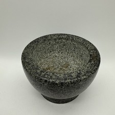 Tazón de mortero de granito molinillo de especias de piedra de alta resistencia guacamole molcajete 4”H
