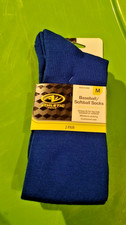 Athletic Works Basketball / Softball Unisex Size M Cushioned Sole Blue Socks