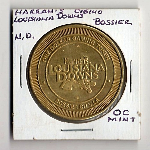 1990s HARRAH'S LOUISIANA DOWNS BOSSIER LOUISIANA $1 SLOT COIN CG137520
