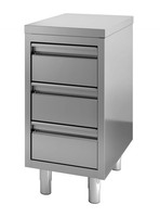 Combisteel Arbeitsschrank Mit 3 Schubladen Aus Edelstahl 430 600X700X850Mm
