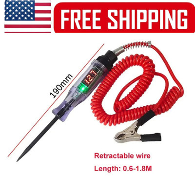 Digital Electric Voltage Circuit Tester Automotive Test Light Car Truck 6V12V24V