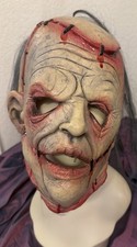 Leatherface style Latex half Mask with hair stitched face Halloween TCM horror