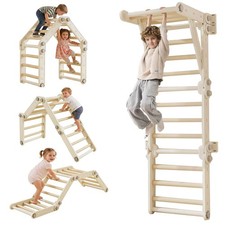 Pikler Triangle Set Gray Montessori Climber