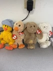 Lot of 4 TY Beanie Babies Pearl Debbie Bonnie Vintage Bunny Chick Tags Plush
