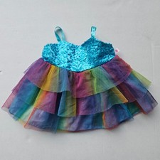 Build A Bear Rainbow Sequin Sparkle Tutu Dress Birthday Party Outfit