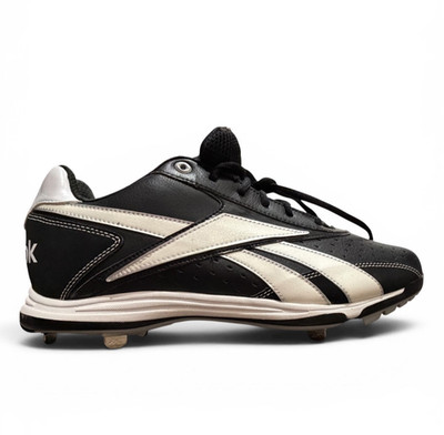 Reebok Black/White Men s Cleats Size 13.5 - OrthoLite - Missing Lace Shroud