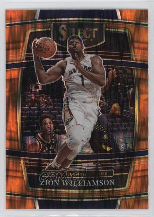 2021-22 Panini Select Concourse Orange Flash Prizm Zion Williamson #96 1d40