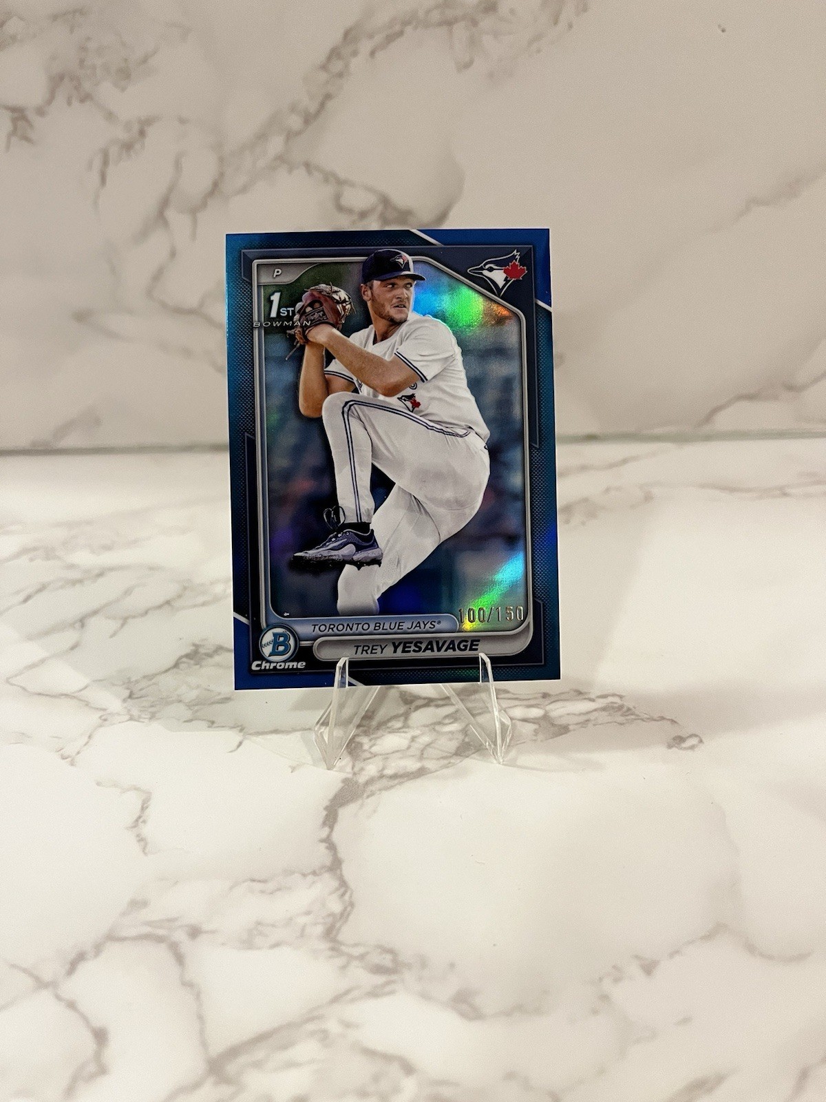 2024 Bowman Draft - Chrome Trey Yesavage #BDC-92 Blue Refractor /150 (RC)