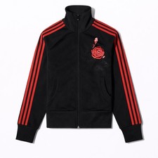 Adidas Materials of the World Rose Track Jacket 12 Black Red Rare Track Top