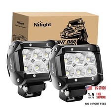 Nilight Led Pods 2Pcs 18W 1260LM Flood Off Road Lights 2Pcs 18W LED Flood Light