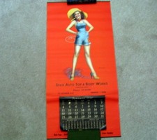 NICE 1948 DeVorss Pin-up Girlie Advertising Calendar from Memphis, Tenn.