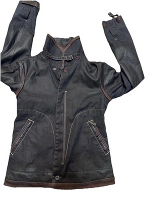 Marithe Francois Girbaud Jacket Size 36 Jeans Waxed Denim Vintage 80s Designer FR