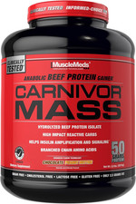 CARNIVOR Mass Gainer Beef Protein Isolate Shake, 50 Grams Protein, 125 Grams Car