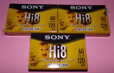 Lot of 3  Sony Digital8/Hi8 Cassette