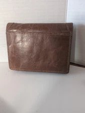 IVESIGN Men's Brown Genuine Leather Trifold Wallet Large Capacity DeLuxe