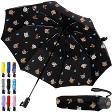 Gorilla Grip Compact Travel Umbrella 42in Auto Open Wind Resistant