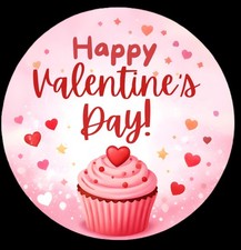 40 Happy Valentines Day Stickers | Party Favours Cupcakes Treats Sweetcones Tag