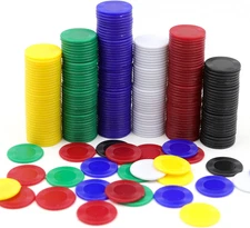 600Pcs Plastic Poker Mini Chips in 6 Colors Bulk Poker Card Game Chips for Game